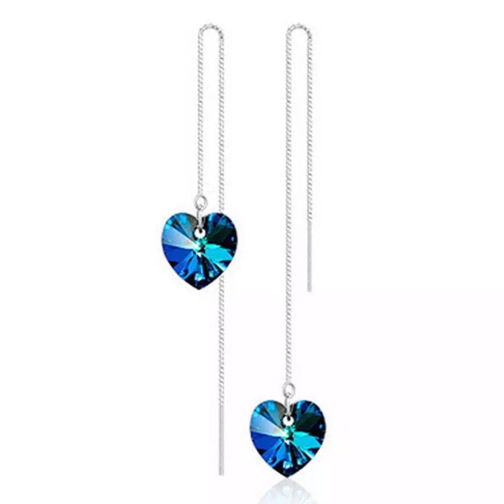 ✨✨Blue Ocean  Drop Heart Earrings✨✨